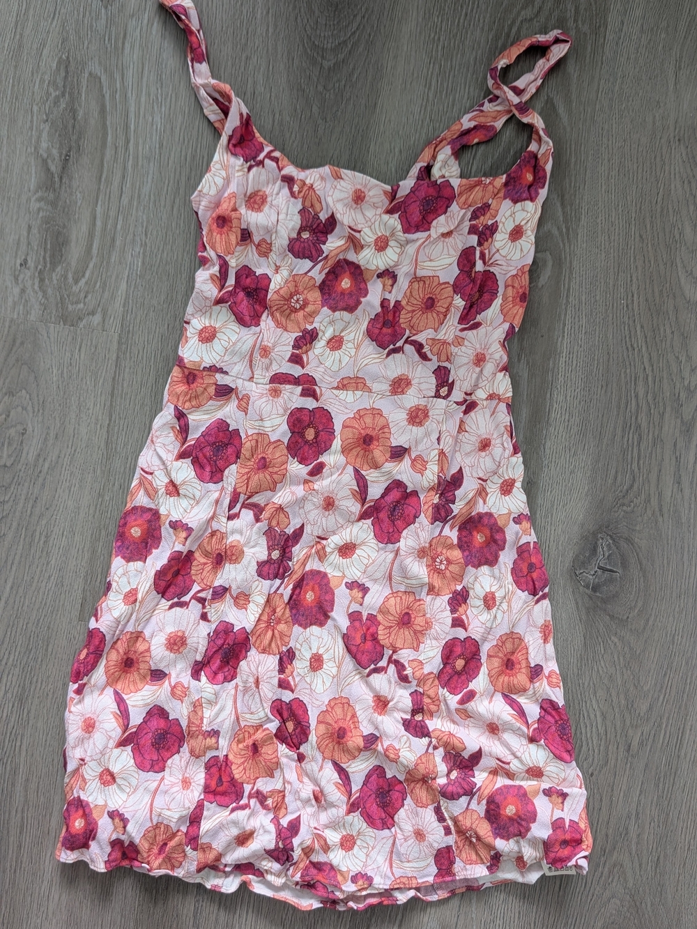 Wilfred Floral Mini Dress in Pink and Orange